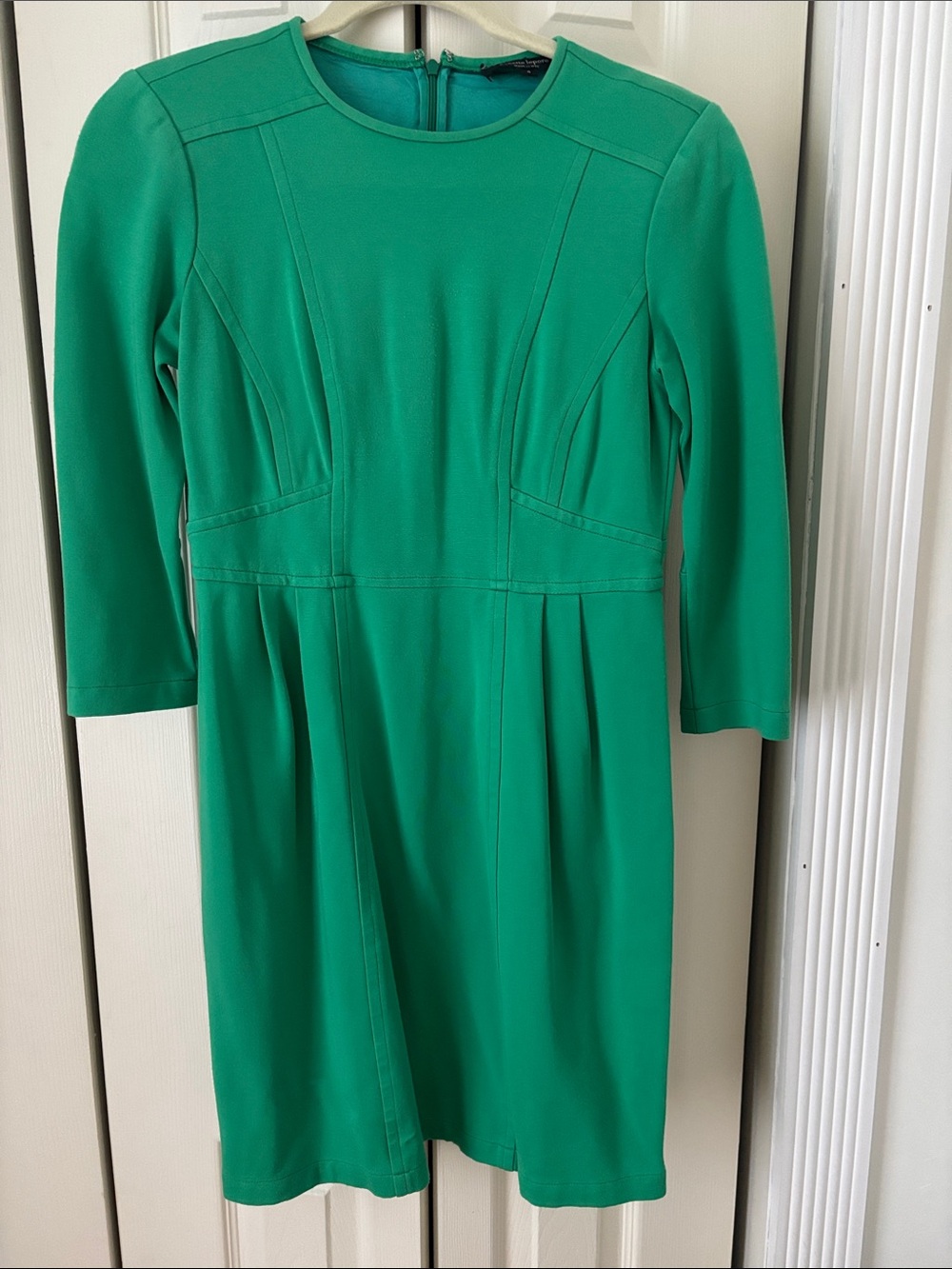 Nanette Lepore Emerald Green Long Sleeve Fit-and-Flare Dress